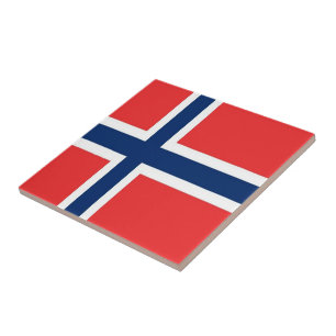 Azulejo De Cerâmica zNO001 NORWEGIAN FLAG, Noruega,