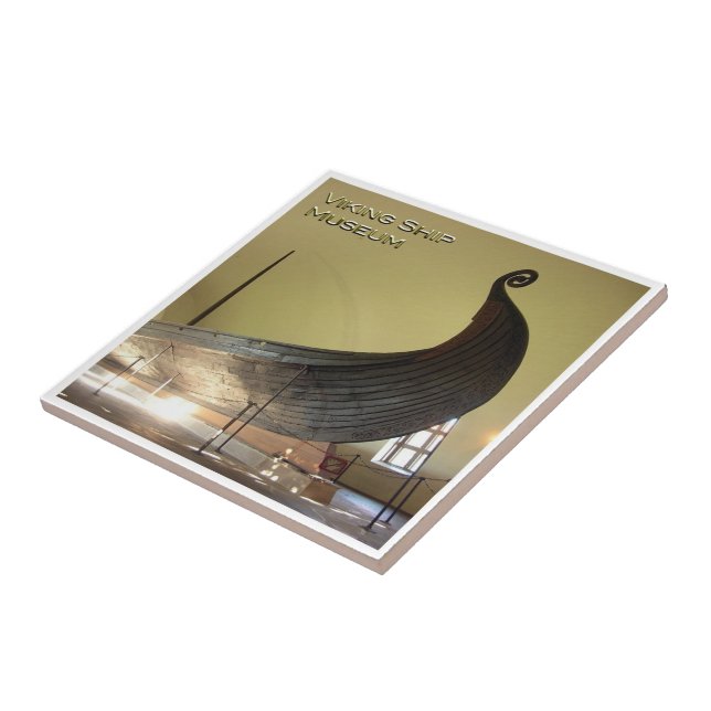 Azulejo De Cerâmica zNO031 VIKING SHIP MUSEUM, Noruega, Europa, (Lateral)