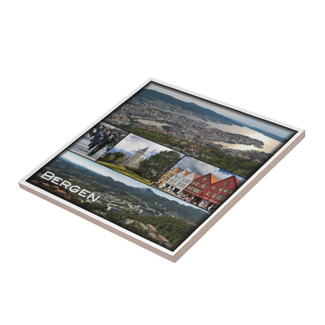 Azulejo De Cerâmica zNO043 BERGEN, Noruega, Europa, (Lateral)