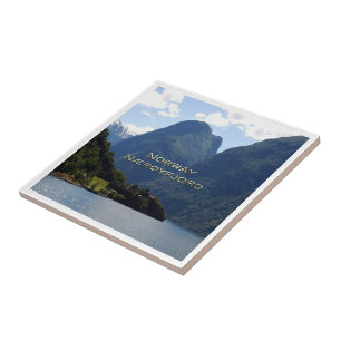 Azulejo De Cerâmica zNO059 NÆRØYFJORD panorama, Noruega,