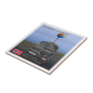 Azulejo De Cerâmica zNO078 NORD KAPP, Noruega, Europa,