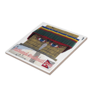 Azulejo De Cerâmica zNP006 Boudhanath Stupa KATHMANDU, Nepal,