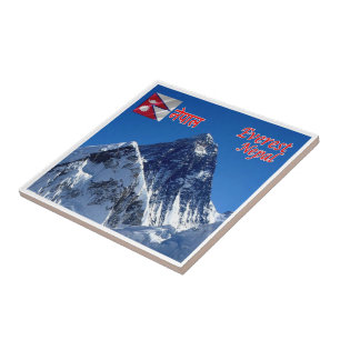 Azulejo De Cerâmica zNP011 MONTE EVEREST, Nepal, Ásia,