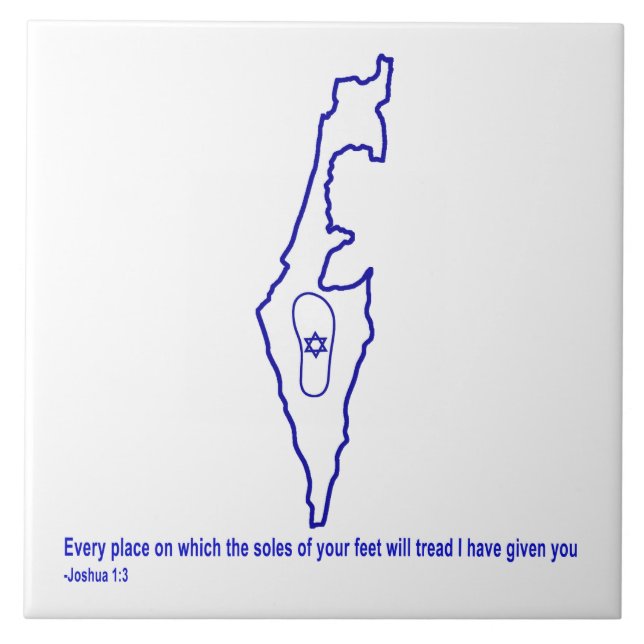 Azulejo De Cerâmica Zo Artzeinu - Joshua 1:3 (Frente)