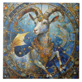 Azulejo De Cerâmica Zodiac - Capricórnio, Caprino do Mar
