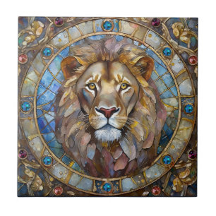 Azulejo De Cerâmica Zodiac - Leão o Leão