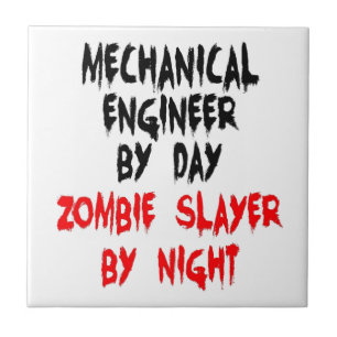 Azulejo De Cerâmica Zombie Engenheiro Mecânica