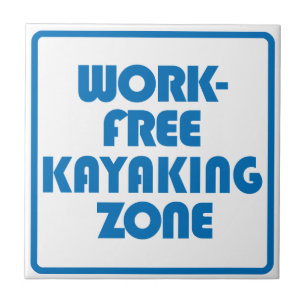 Azulejo De Cerâmica Zona de Kayaking Livre do Trabalho