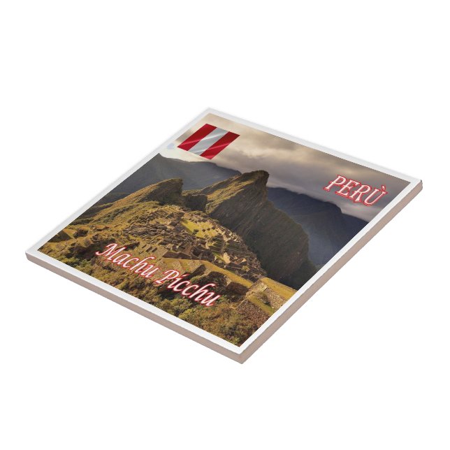 Azulejo De Cerâmica zPE025 MACHU PICCHU, Cozco, Peru, (Lateral)