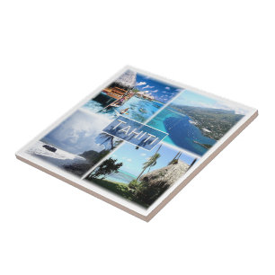 Azulejo De Cerâmica zPF003 TAHITI, Polinésia Francesa, Oceânia,