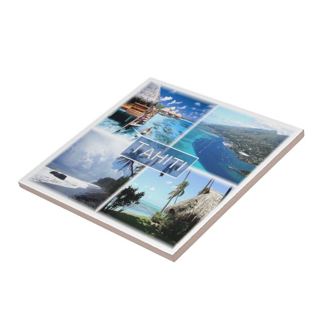 Azulejo De Cerâmica zPF003 TAHITI, Polinésia Francesa, Oceânia, (Lateral)