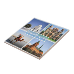 Azulejo De Cerâmica zPK004 KARACHI, MAZAR, QUAID, Paquistão,