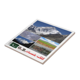 Azulejo De Cerâmica zPK007 GILGIT–BALTISTAN, Paquistão, Ásia,