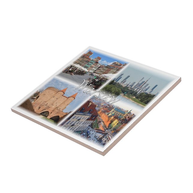 Azulejo De Cerâmica zPL006 WARSAW WARSZAWA, Polônia, Europa, (Lateral)