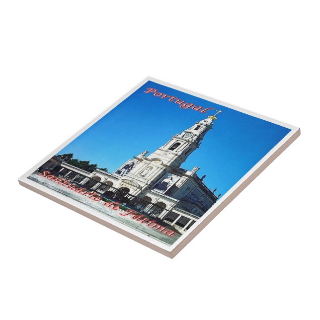 Azulejo De Cerâmica zPT011 SANTUÁRIO DE FATIMA, Portugal, (Lateral)