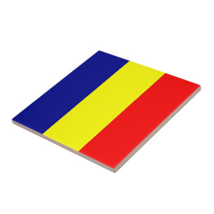 Azulejo De Cerâmica zRO001 BANDEIRA ROMENA,