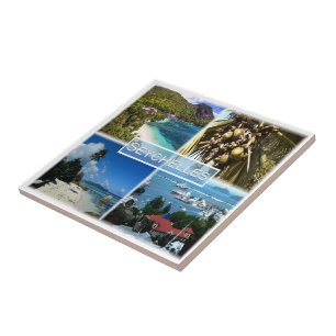 Azulejo De Cerâmica ZSC025 SEYCHELLES, Mosaico, África,