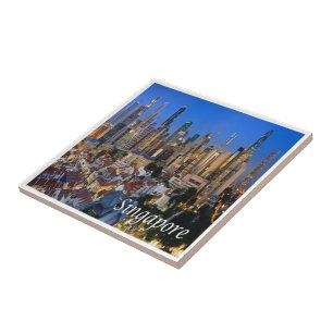 Azulejo De Cerâmica zSG006 SINGAPURA panorama CIDADE LION, Ásia,