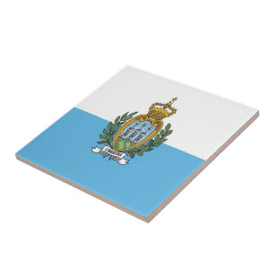 Azulejo De Cerâmica zSM001 SAN MARINO FLAG, Europa,