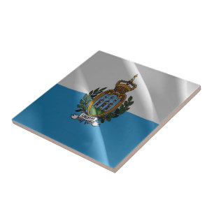 Azulejo De Cerâmica zSM002 SAN MARINO Waving FLAG, Europa,