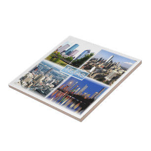 Azulejo De Cerâmica zUS011 TEXAS, Mosaico, Dallas, Houston,