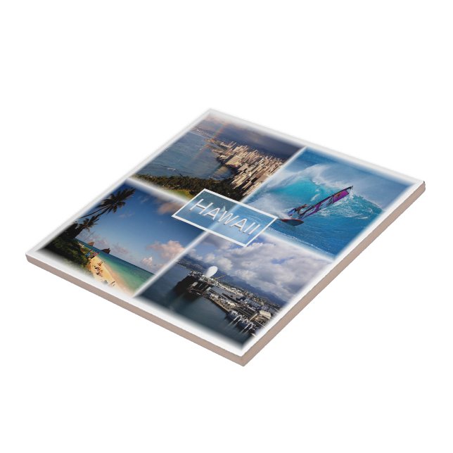 Azulejo De Cerâmica zUS021 HAWAII, Mosaico, Honolulu, América, (Lateral)