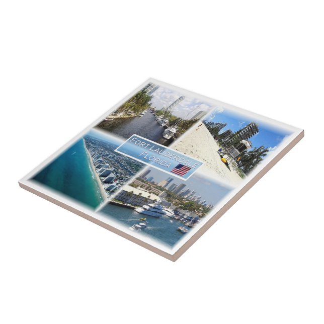 Azulejo De Cerâmica zUS022 FORT LAUDERDALE, Mosaico, Florida, (Lateral)