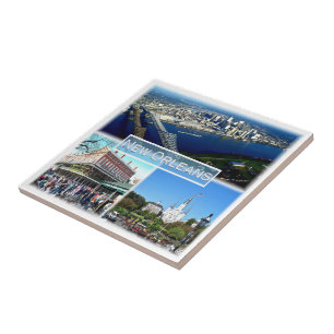 Azulejo De Cerâmica zUS023 NEW ORLEANS, Mosaico, Louisiana,