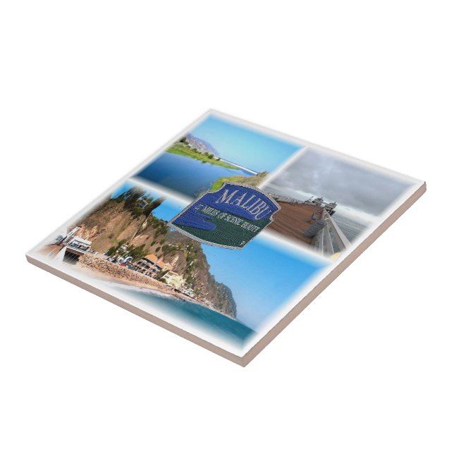 Azulejo De Cerâmica zUS030 MALIBU, LOS ANGELES, Califórnia, (Lateral)