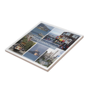 Azulejo De Cerâmica zUS031 SAN FRANCISCO, Mosaico, Califórnia,