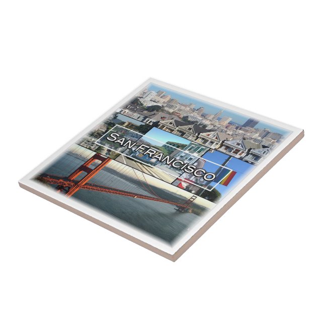 Azulejo De Cerâmica zUS032 SAN FANCISCO, Mosaico, Califórnia, (Lateral)