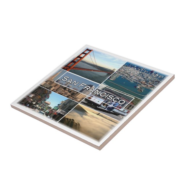 Azulejo De Cerâmica zUS033 SAN FRANCISCO, Mosaico, Califórnia, (Lateral)