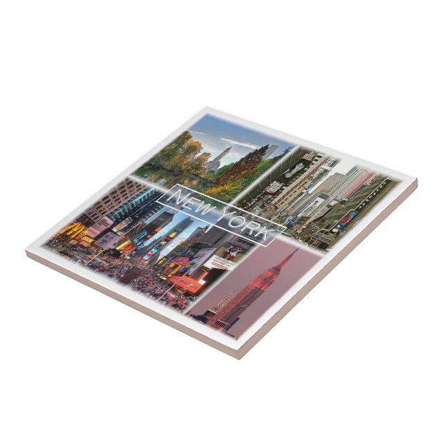 Azulejo De Cerâmica zUS035 NEW YORK, Mosaico, América, (Lateral)