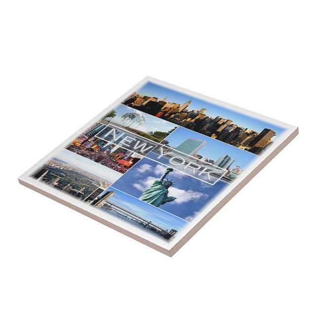 Azulejo De Cerâmica zUS036 NOVA IORQUE, Mosaico, América, (Lateral)