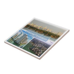 Azulejo De Cerâmica zUS038 MIAMI, FLORIDA, Mosaico, América,