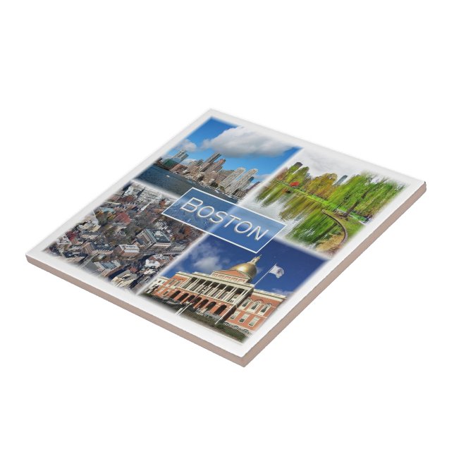 Azulejo De Cerâmica zUS041 BOSTON, Massachusetts, América, (Lateral)