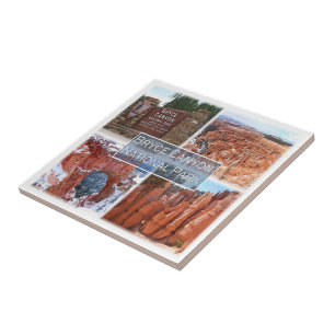 Azulejo De Cerâmica zUS042 BRYCE CANYON N.P. Utah, América,