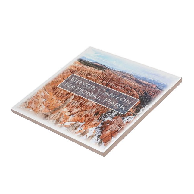 Azulejo De Cerâmica zUS043 BRYCE CANYON N.P. Utah, América, (Lateral)