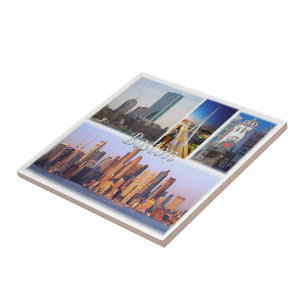 Azulejo De Cerâmica zUS051 BOSTON, Massachusetts, Mosaico,