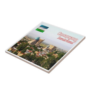 Azulejo De Cerâmica ZUZ004 SAMARKAND, Usbequistão, Ásia,