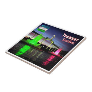 Azulejo De Cerâmica zUZ006 UZBEKISTAN, Tashkent, Ásia,