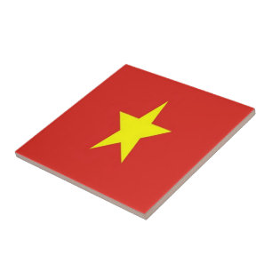 Azulejo De Cerâmica ZVN001 VIETNAMESE FLAG, Vietname, Ásia,