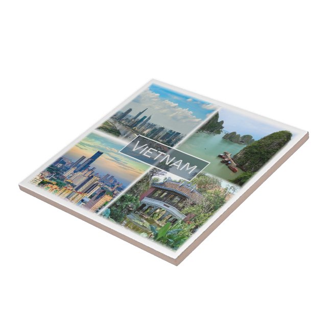 Azulejo De Cerâmica zVN012 VIETNAM, Mosaico, Ásia, (Lateral)