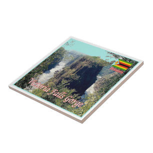 Azulejo De Cerâmica ZW007 VICTORIA FALLS, GORGE, Zimbabué,