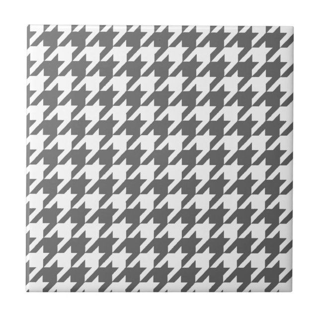 azulejo de cinza padrão houndstooth (Frente)