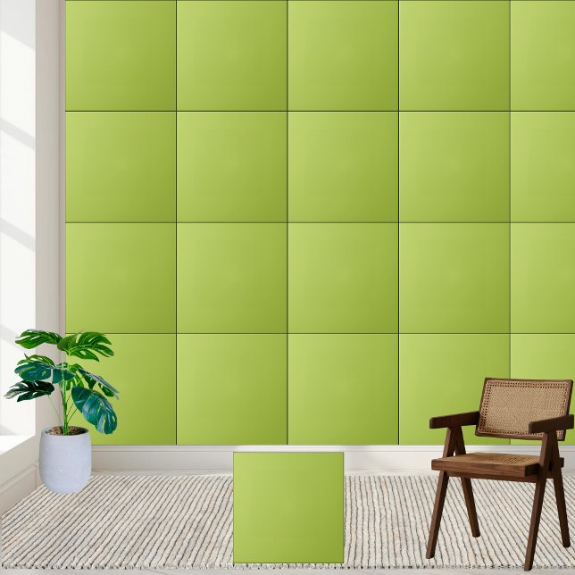 Azulejo de cor sólida do verde limão (Lime Green Solid Color Ceramic Tile)