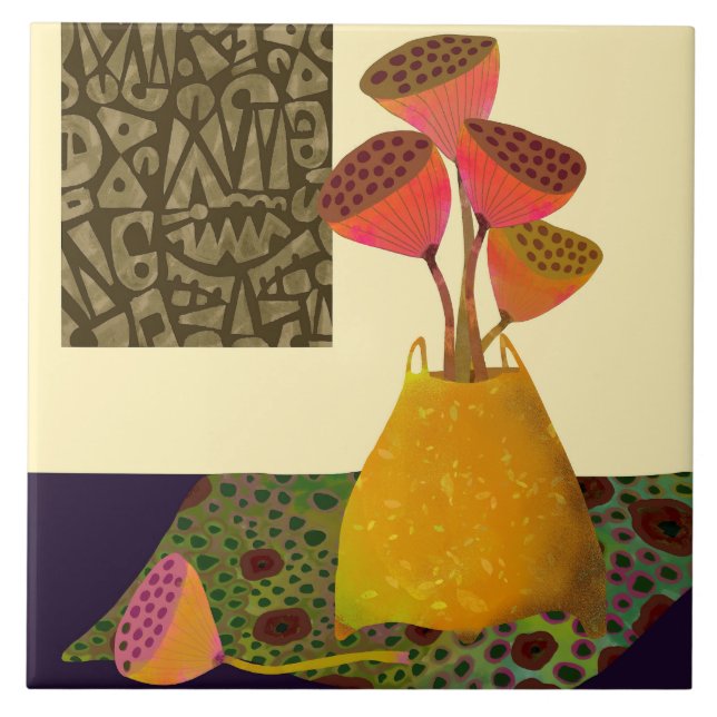 Azulejo de Cozinha Cerâmica Lotus Pod (Frente)