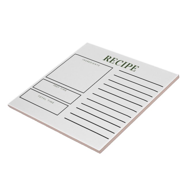 Azulejo de cozinha de receita (Lateral)