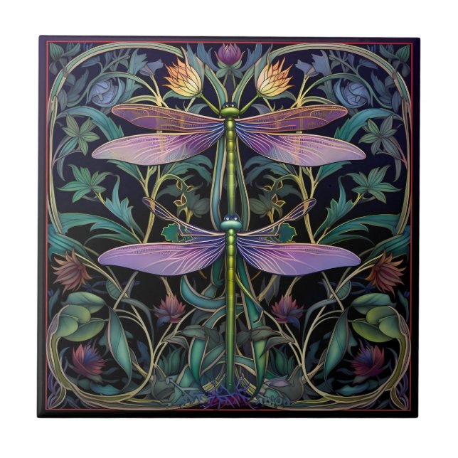 Azulejo de Dragonflies (Coleção de pântanos) (Frente)
