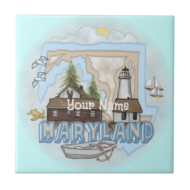 Azulejo de Farol de Maryland (Frente)